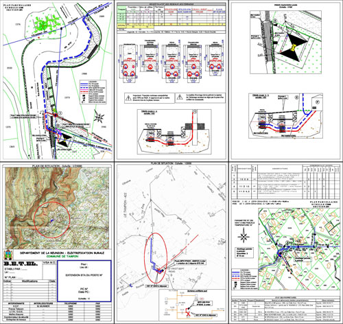 B.E.T.EL. Bureau d'Etudes Techniques et Electriques au Tampon. Plans.